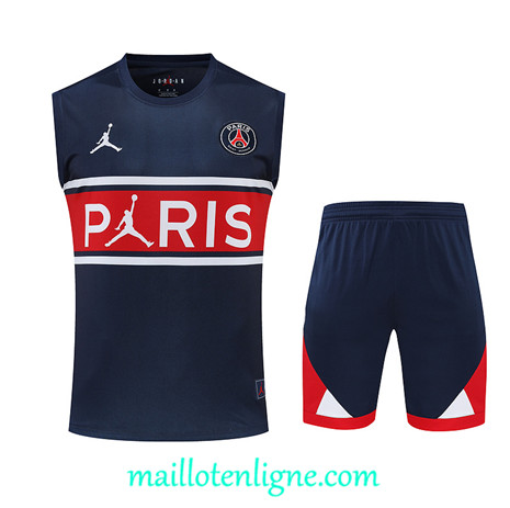 Thai Maillot Ensemble Paris PSG Debardeur Training Bleu Marine 2022/2023 E1161