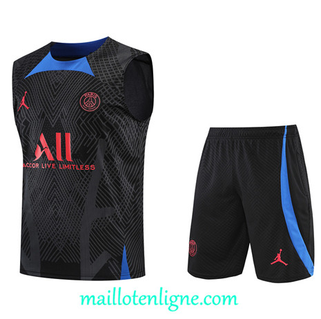 Thai Maillot Ensemble Paris PSG Debardeur Training Noir 2022/2023 E1165