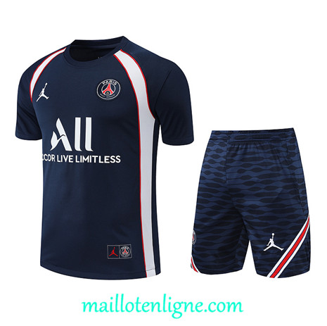 Thai Maillot Ensemble Paris PSG + Short Training Blanc/Bleu Marine 2022/2023 E1181