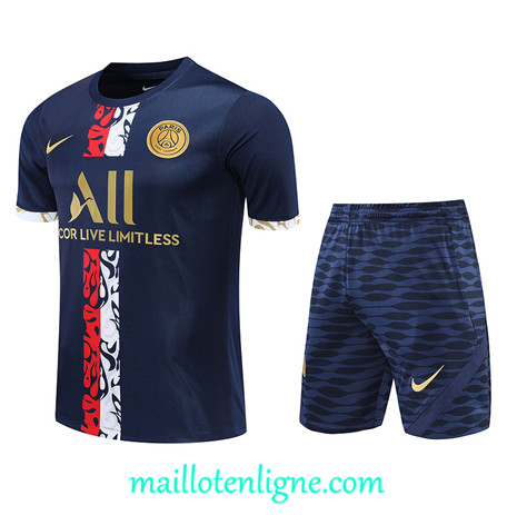 Thai Maillot Ensemble Paris PSG + Short Training Rouge/Bleu 2022/2023 E1183