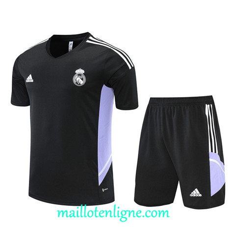 Thai Maillot Ensemble Real Madrid + Short Training Noir 2022/2023 E1136