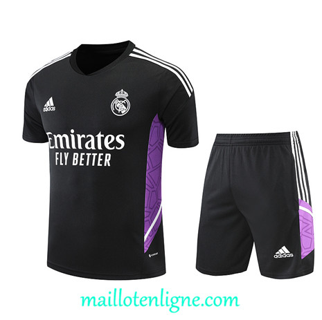 Thai Maillot Ensemble Real Madrid + Short Training Noir 2022/2023 E1140