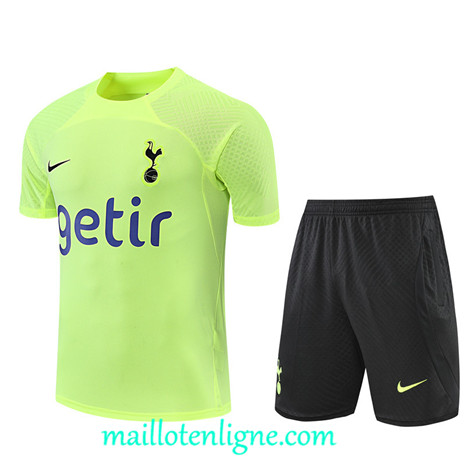 Thai Maillot Ensemble Tottenham Hotspur + Short Training Vert/Bleu Marine 2022/2023 E1271