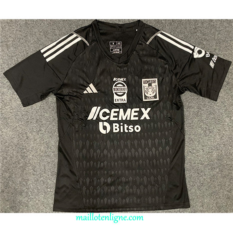 Thai Maillot Tigres Gardien de but Noir 2023 2024 ligne m3091