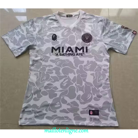 Thai Maillot Inter Miami Training Blanc/Gris 2023 2024 ligne m3102