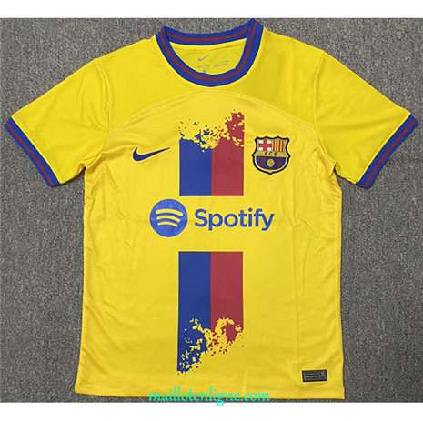 Thai Maillot Barcelone Training Jaune 2023 2024 ligne m3150