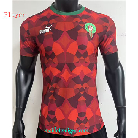 Thai Maillot Maroc Player Rouge 2023 2024 ligne m3270