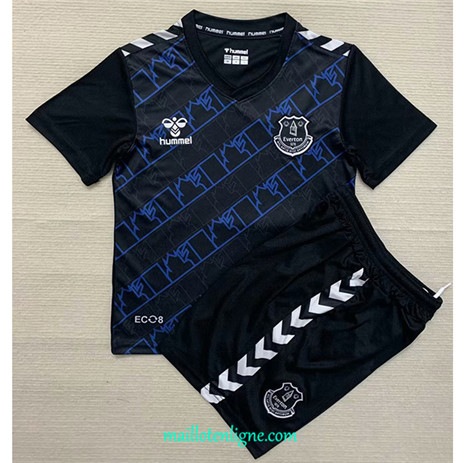 Thai Maillot Everton Enfant Gardien de but Noir 2023 2024 ligne m3317