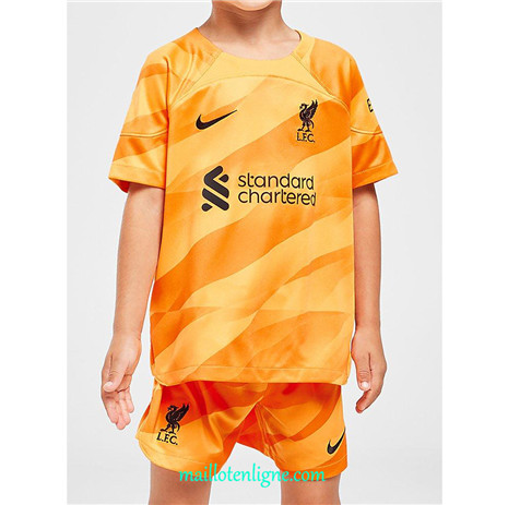 Thai Maillot Liverpool Enfant Gardien de but Jaune 2023 2024 ligne m3330