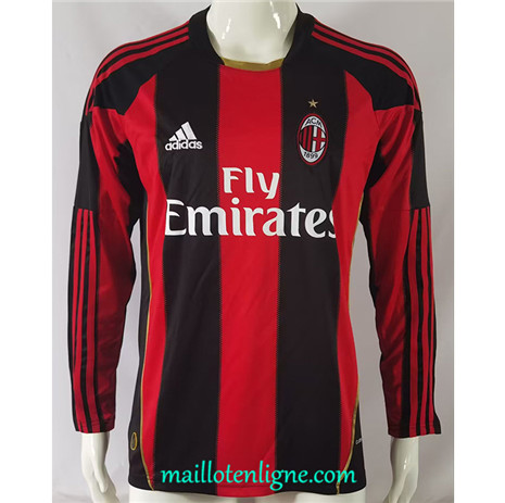 Thai Maillot Retro AC Milan Domicile Manche Longue 2010-11 ligne m3393