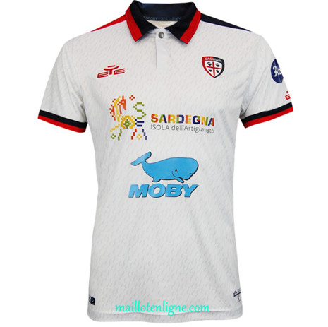 Thai Maillot Cagliari Exterieur Blanc 2023 2024 ligne m3413