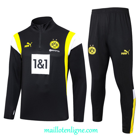 Thai Maillot Ensemble Borussia Dortmund Survetement Noir 2023 2024 ligne m3472