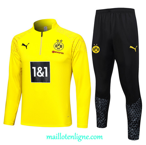 Thai Maillot Ensemble Borussia Dortmund Survetement Jaune 2023 2024 ligne m3480