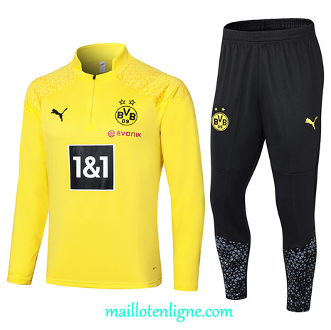 Thai Maillot Ensemble Borussia Dortmund Survetement Jaune 2023 2024 ligne m3482