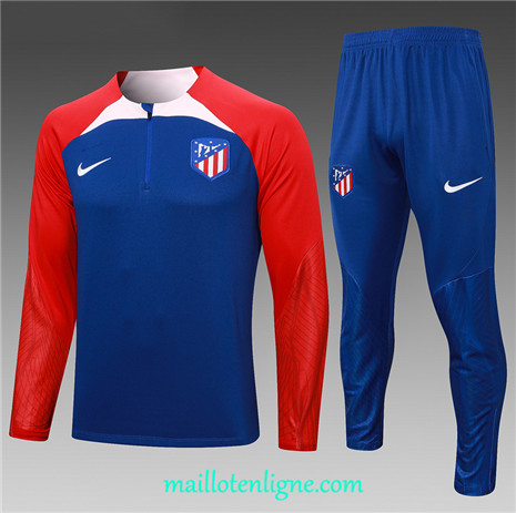 Thai Maillot Ensemble Atletico de Madrid Survetement Bleu 2023 2024 ligne m3485