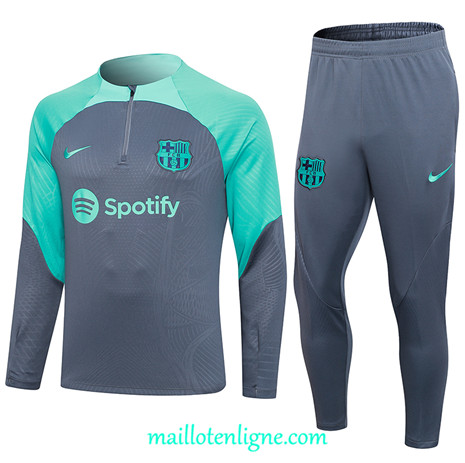 Thai Maillot Ensemble Barcelone Survetement Gris 2023 2024 ligne m3487