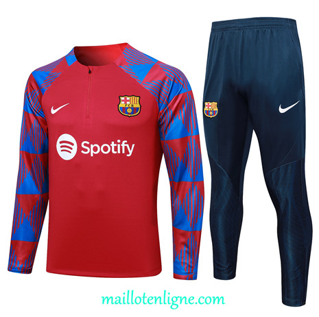 Thai Maillot Ensemble Barcelone Survetement Rouge 2023 2024 ligne m3490