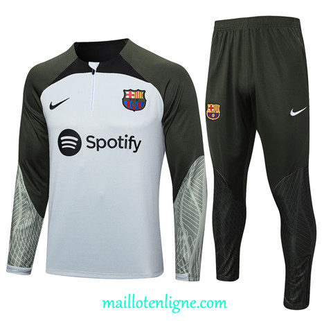 Thai Maillot Ensemble Barcelone Survetement Gris 2023 2024 ligne m3491