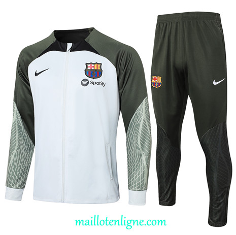 Thai Maillot Ensemble Barcelone Veste Survetement Gris 2023 2024 ligne m3493