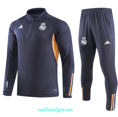 Thai Maillot Ensemble Real Madrid Survetement Bleu 2023 2024 ligne m3505