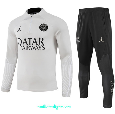 Thai Maillot Ensemble Paris Paris Saint-Germain Survetement Blanc 2023 2024 ligne m3529