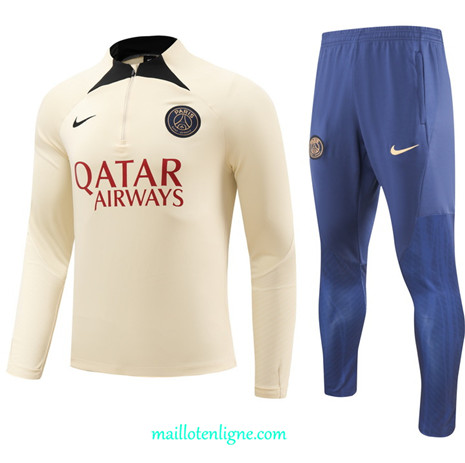 Thai Maillot Ensemble Paris Paris Saint-Germain Survetement Jaune Ciel 2023 2024 ligne m3532