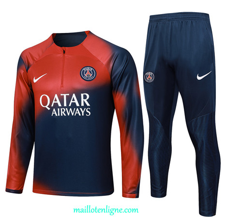 Thai Maillot Ensemble Paris Paris Saint-Germain Survetement Rouge 2023 2024 ligne m3536