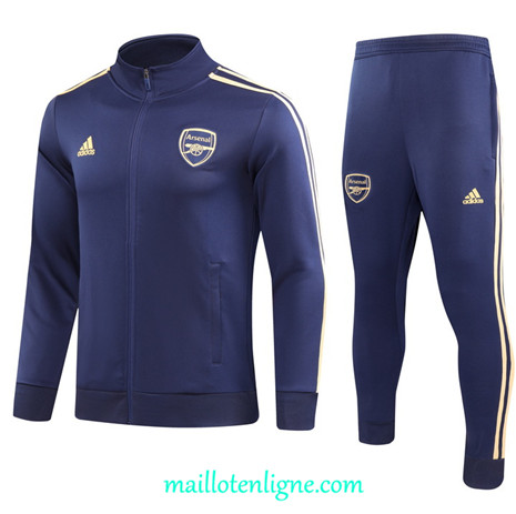 Thai Maillot Ensemble Arsenal Veste Survetement Bleu marine 2023 2024 ligne m3549