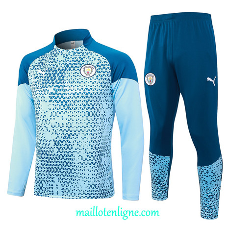 Thai Maillot Ensemble Manchester City Survetement Bleu Ciel 2023 2024 ligne m3571