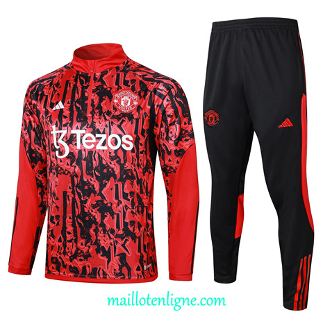 Thai Maillot Ensemble Manchester United Survetement Rouge 2023 2024 ligne m3582