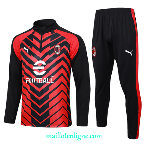 Thai Maillot Ensemble AC Milan Survetement Rouge 2023 2024 ligne m3585