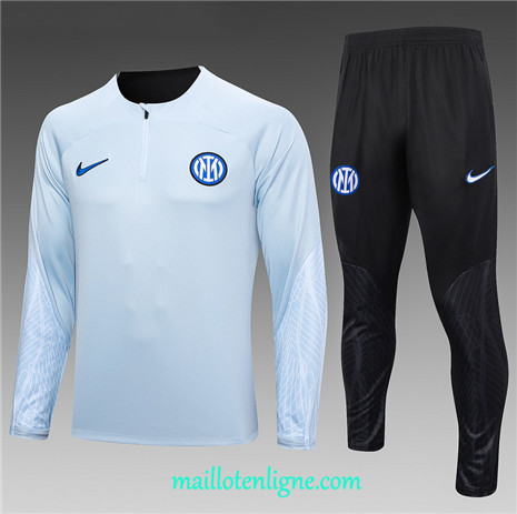 Thai Maillot Ensemble Inter Milan Survetement Gris Ciel 2023 2024 ligne m3595