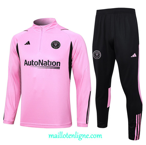 Thai Maillot Ensemble Inter Miami Survetement Enfant Rose 2023 2024 ligne m3607