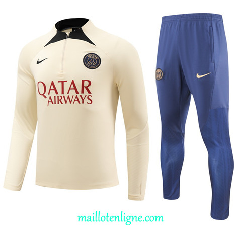 Thai Maillot Ensemble Paris Paris Saint-Germain Survetement Enfant Jaune Ciel 2023 2024 ligne m3636