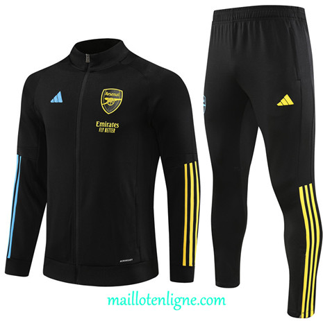 Thai Maillot Ensemble Arsenal Veste Survetement Enfant Noir 2023 2024 ligne m3645