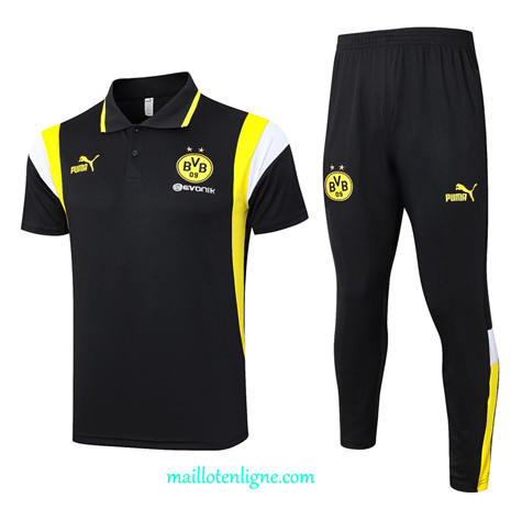 Thai Maillot Ensemble Borussia Dortmund Training Noir 2023 2024 ligne m3679