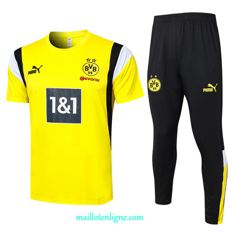 Thai Maillot Ensemble Borussia Dortmund Training Jaune 2023 2024 ligne m3681