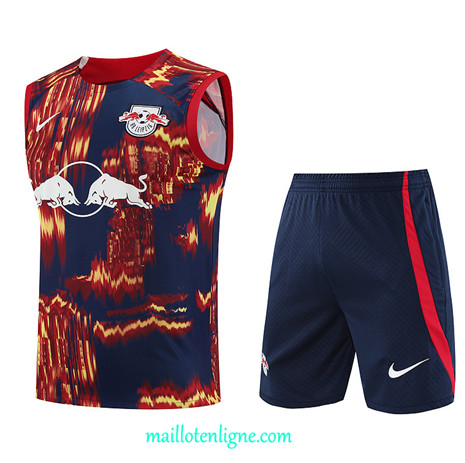 Thai Maillot Ensemble RB Leipzig Debardeur Training Rouge 2023 2024 ligne m3689