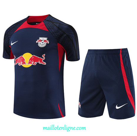 Thai Maillot Ensemble RB Leipzig short tracksuit Bleu 2023 2024 ligne m3690