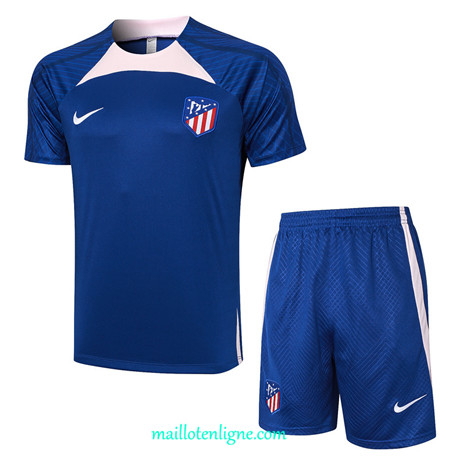 Thai Maillot Ensemble Atletico de Madrid Training Bleu 2023 2024 ligne m3692