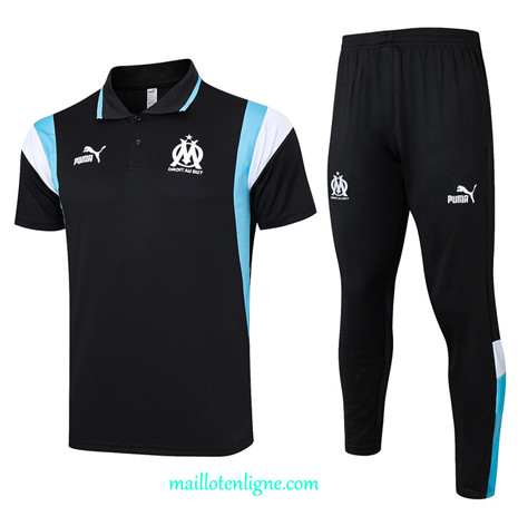 Thai Maillot Ensemble Marseille Training Noir 2023 2024 ligne m3711