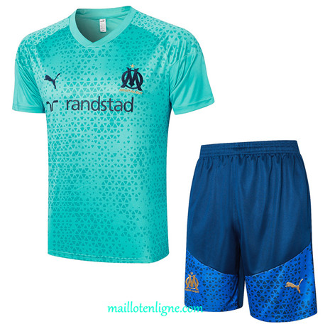 Thai Maillot Ensemble Marseille Training Bleu 2023 2024 ligne m3712