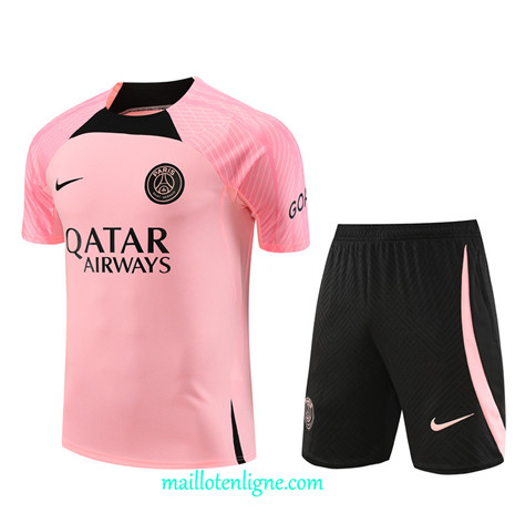 Thai Maillot Ensemble Paris Paris Saint-Germain Training Rose 2023 2024 ligne m3729