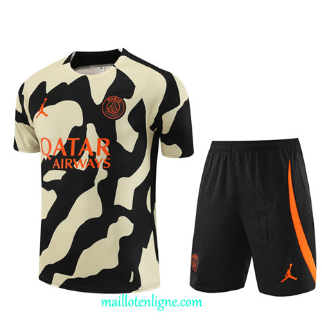 Thai Maillot Ensemble Paris Paris Saint-Germain Training Noir 2023 2024 ligne m3730