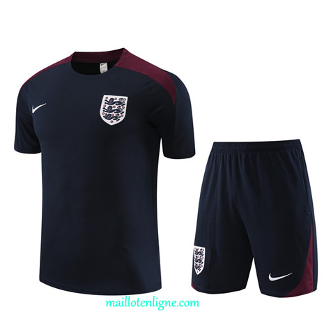 Thai Maillot Ensemble Angleterre Enfant Training Bleu marine 2023 2024 ligne m3737