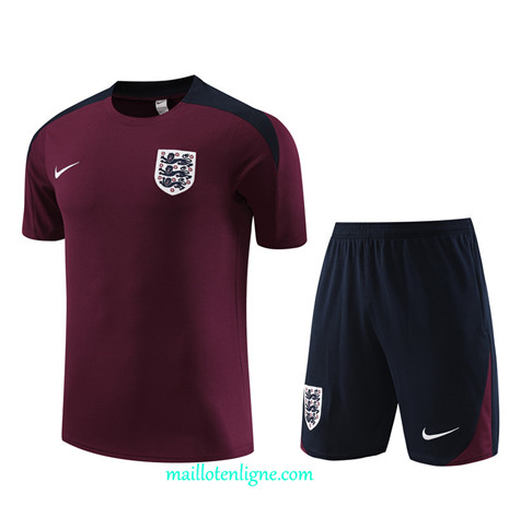 Thai Maillot Ensemble Angleterre Enfant Training Jujube Rouge 2023 2024 ligne m3738