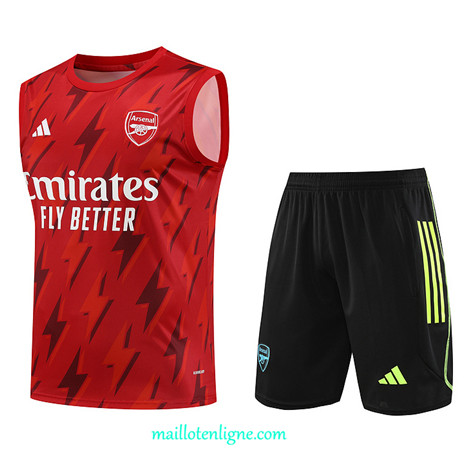 Thai Maillot Ensemble Arsenal Debardeur Training Rouge 2023 2024 ligne m3744