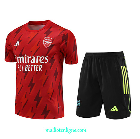 Thai Maillot Ensemble Arsenal Training Rouge 2023 2024 ligne m3748