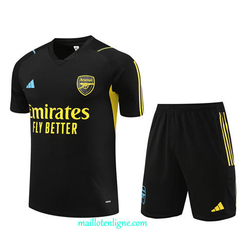 Thai Maillot Ensemble Arsenal Training Noir 2023 2024 ligne m3749