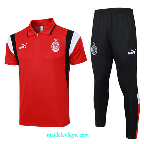 Thai Maillot Ensemble AC Milan Training Rouge 2023 2024 ligne m3773